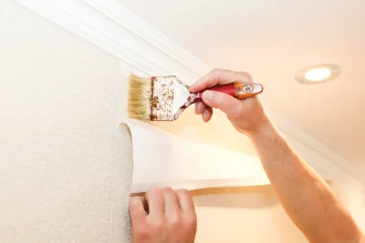 Pose de papier peint à Banize — revêtements muraux et toiles de verre